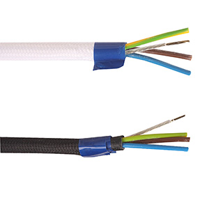 Fil électrique tissu unicolore avec fil d'acier